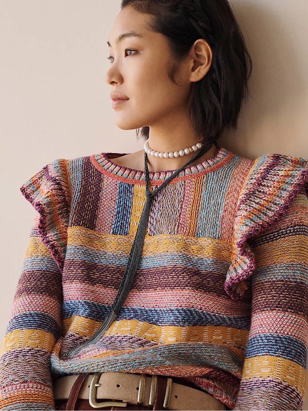 Pilcro Ruffled Sweater - Picture 3 of 4